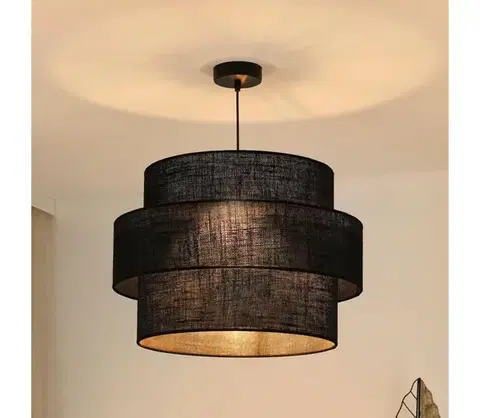 Svietidlá BRILAGI - Luster na lanku SPACE YUTE 1xE27/15W/230V pr. 50 cm čierna 609173