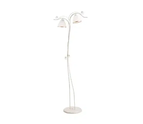 Lampy  Stojacia lampa RETRO II 2xE27/60W/230V biela patina LP- 2.51/BIAŁA