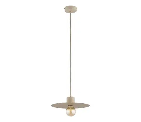 Svietidlá  Luster na lanku EMELI 1xE27/15W/230V béžový 61606