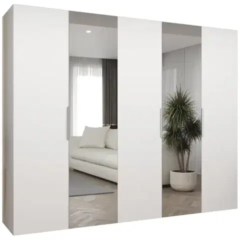 Šatníkové skrine Skriňa Marbella II 250 biela/kašmír