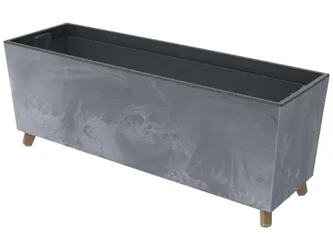 Kvetináče a truhlíky NABBI DUC800NE plastový kvetináč na nožičkách 77 cm marengo
