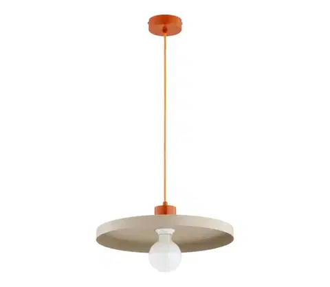 Svietidlá  Luster na lanku ETERI 1xE27/15W/230V béžová/medená 61532