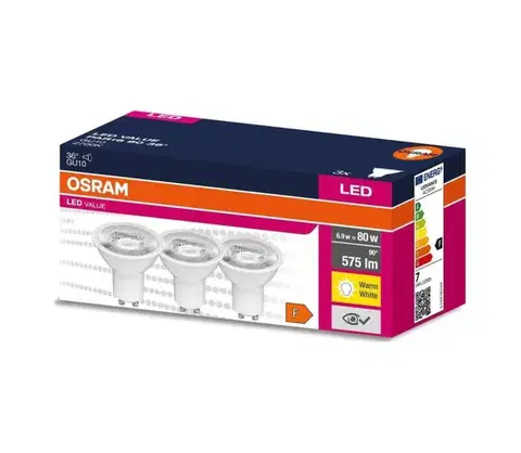 Žiarovky SADA 3x LED Žiarovka PAR16 GU10/6,9W/230V 2700K 36° - Osram 4058075497627
