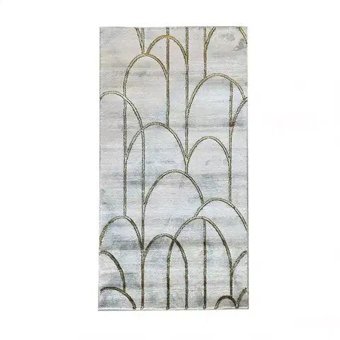Moderné koberce Koberec Frisee Diamond 0,8/1,5 A0073 biela/zlatá