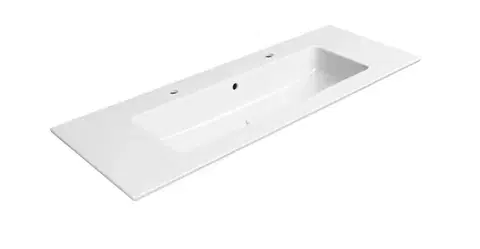 Umývadlá GSI - PURA keramické dvojumývadlo Slim 122x46cm, biela ExtraGlaze 8887211