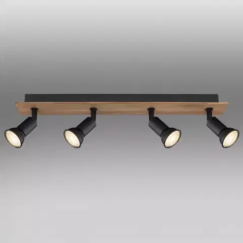 Lampy do obývačky Stropné bodové svietidlo 57998-4W drevo LS4