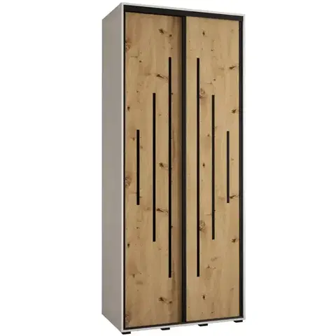 Šatníkové skrine Skriňa 45 Canaris 12 100 biela/artisan/čierna