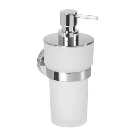 Doplnky do kúpeľne SAPHO - LARISSA mydlenička 250ml, mliečné sklo, chróm WS019