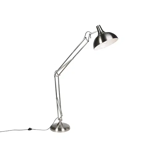 Stojace lampy Inteligentná stojaca lampa oceľ vrátane Wifi A60 - Hobby