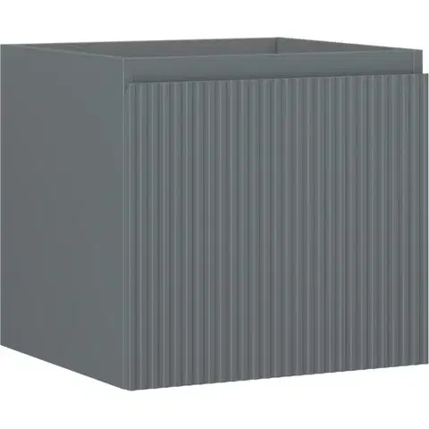 Kúpeľňový nábytok MEXEN/S - Rivel kúpeľňová skrinka pod umývadlo 50, 1 šuplík, reliéf, grafit mat 91A20-05047-1-BF66