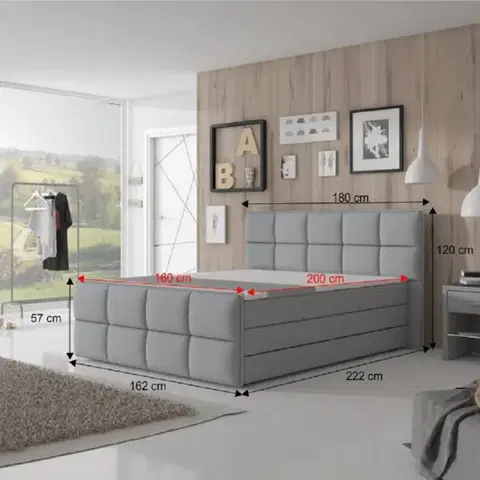 Boxspring Boxspringová postel CRESSEN 1 Tempo Kondela