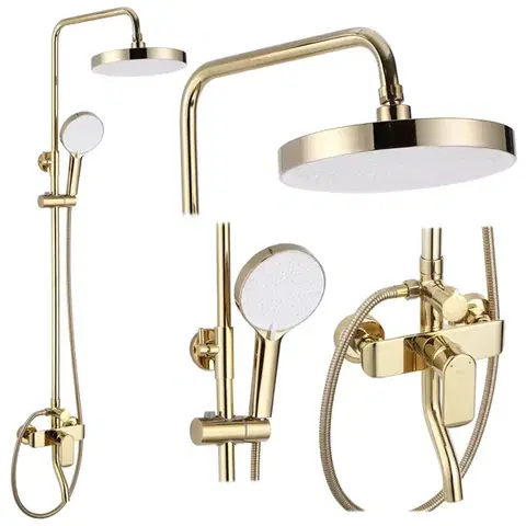 Kúpeľňové batérie REA REA - Sprchový set s batériou 150mm BLOOM zlatá REA-P9528