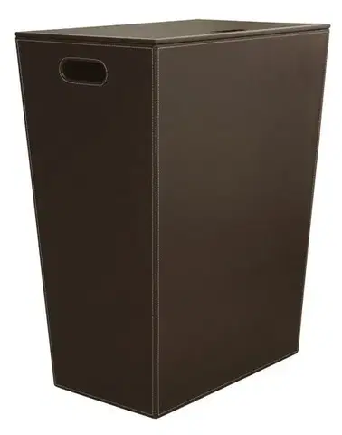 Doplnky do kúpeľne SAPHO - ECO PELLE kôš na prádlo 43x48x26cm, hnedá 2462DB