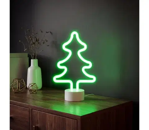 Lampy  LED neónová stolová dekorácia LED/2W/3xAA USB strom 43996D