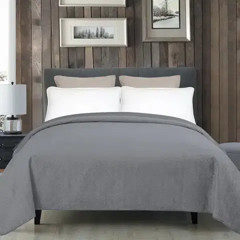 Prehozy na posteľ Prikrývka na posteľ Sonia 170x220 cm 4 sivá