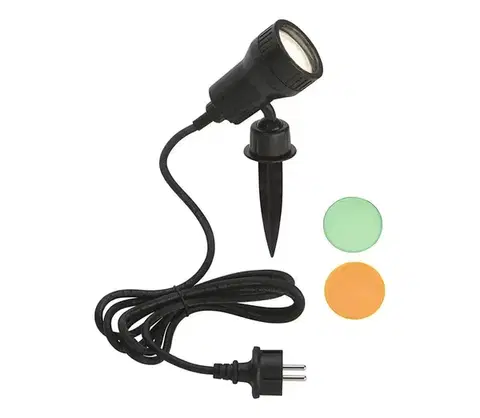 LED osvetlenie Briloner - LED vonkajšie svietidlo TERRA 1xGU10/3W/230V IP44 čierne 4002707257202