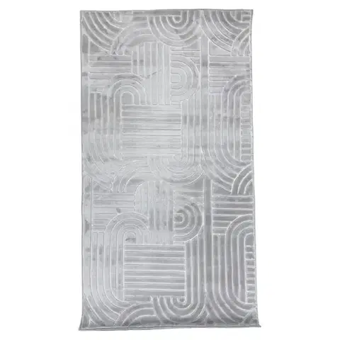 Moderné koberce Koberec Eva Embossed 1,9/2,7 Em2025-01 sivý