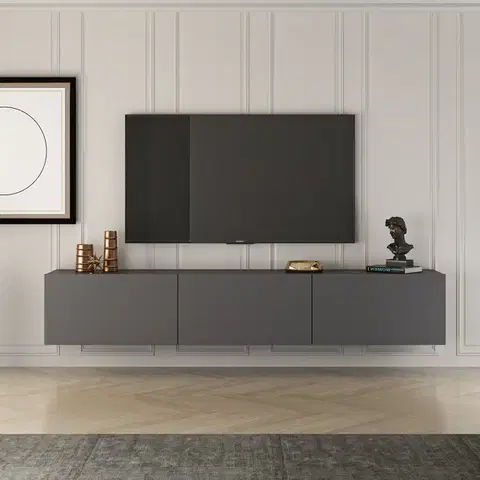 TV stolíky RANK závesný TV stolík, antracit