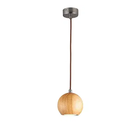 Svietidlá  Závesný luster na lanku 1xGU10/10W/230V, priemer 11 cm, masív/jaseň WRG011
