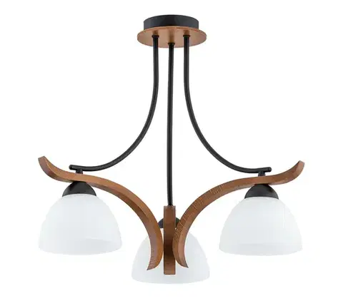 Svietidlá  Prisadený luster BAFIA 3xE27/15W/230V hnedá 26123