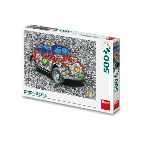 500 dielikov Dino Puzzle Maľovaný VW 500 Dino