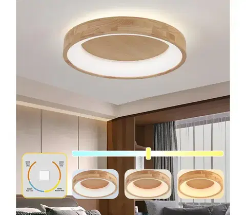 Svietidlá BRILAGI-LED Stropné svietidlo FALCON WOOD LED/40W/230V 3000/4000/6000K 60 cm drevo BRI537