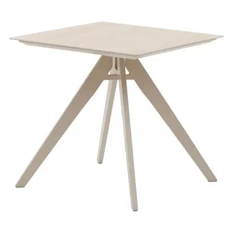 Stolčeky Hliníkový stolík SORELLA 75x75 cm (ivory)