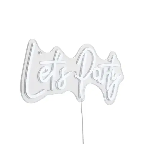 Nástenné osvetlenie Neónová nástenná lampa biela vrátane LED - Let's Party