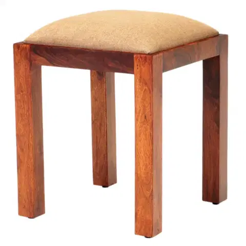Obývačka Taburet Rami s poťahom 40x45x40 indický masív palisander
