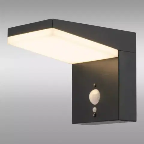 Vonkajšie moderné svietidlá Nástenná Lampa snímač pohybu 46822 Black K1