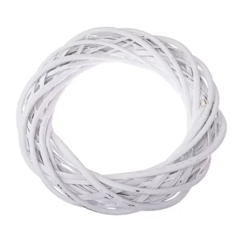 Kvety Prútený veniec Elemetary biela, priemer 30 cm