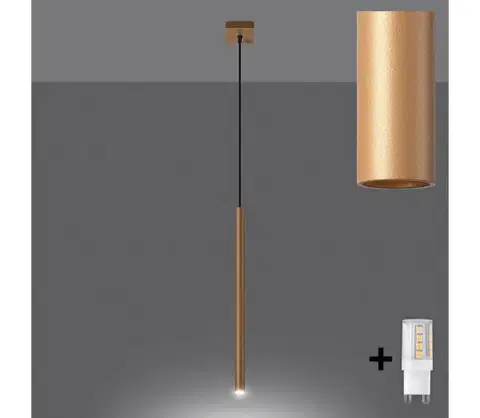 Svietidlá BRILAGI - LED Luster na lanku DRIFA 1xG9/4W/230V zlatá BR.1170