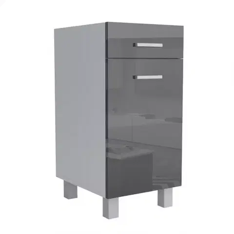 Kuchynské skrinky stojace Kuchynská skrinka Lucjan D1F1S 40 LUX čierna