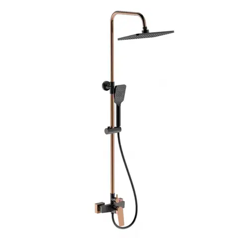 Sprchové sety - povrchová montáž Sprchový systém Royal Black Rose Gold