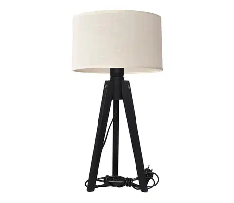 Lampy  Stolná lampa ALBA 1xE27/15W/230V krémová/borovica B-D W+BK+2515 EC