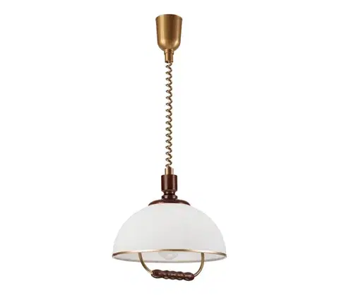 Svietidlá  Sťahovací luster RAMONA 1xE27/60W/230V béžová/tmavohnedá LM-1.1/107