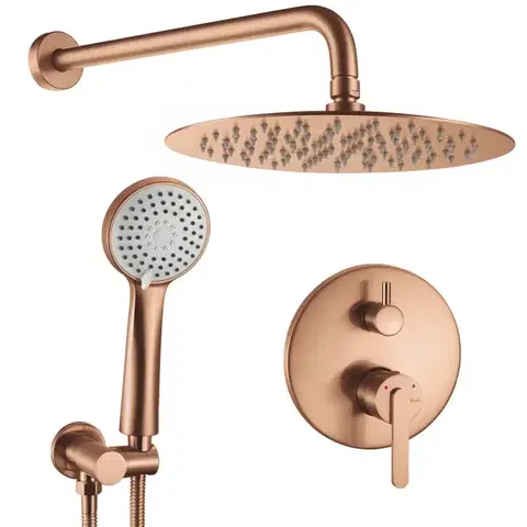 Sprchy a sprchové panely REA - Podomietková sprchová sada Ontario Brush Copper + BOX REA-P5650