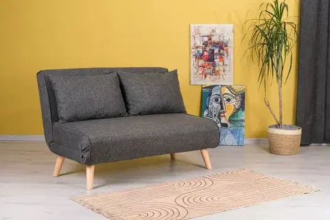 Pohovky a gauče Dvojmiestna rozkladacia pohovka Folde 2-Seater - Dark Grey