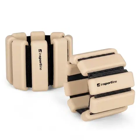 Ostatné fitness náradie Fitness závažie na členok a zápästie inSPORTline Brace 2x1 kg béžová