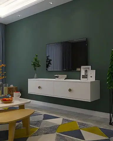 TV stolíky TV stolík Zuzu 120 - White, Gold