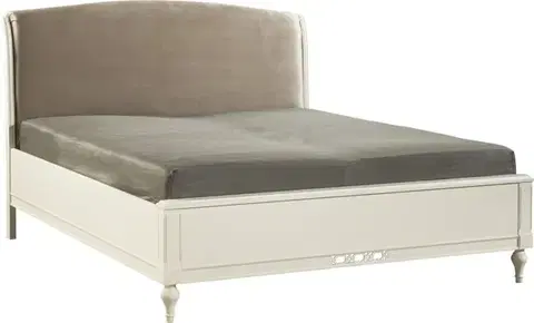 Postele TARANKO Florencja FL-2 140 posteľový rám vanilka / svetlohnedá (Velvet-B1 106)