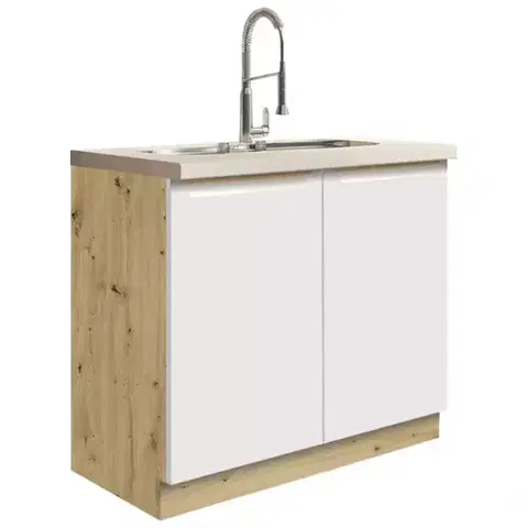 Kuchynské skrinky stojace Skrinka do kuchyne Glamour13d White