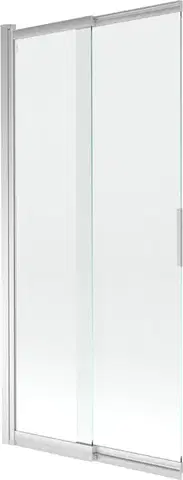 Sprchové dvere MEXEN - Fox 2-krídla posuvná vaňová zástena 85 x 150, transparent, chróm 891-085-002-01-00
