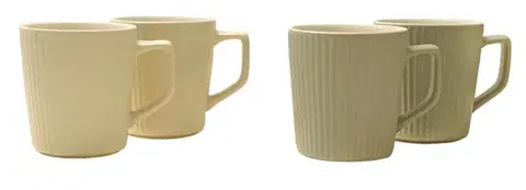 Hrnčeky, šálky, podšálky MAKRO - Hrnček keramický 2ks, 10cm rôzne farby
