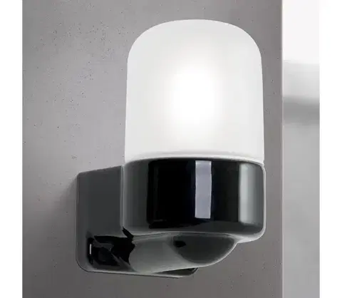 Svietidlá Orion - Nástenná lampa OSTIA 1xE27/40W/230V čierna WA 2-1377/1 schwarz/Kera