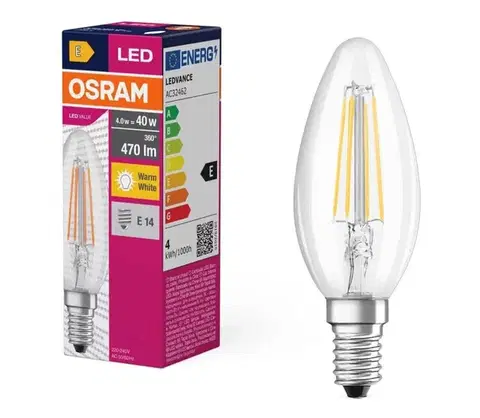 LED osvetlenie LED Žiarovka FILAMENT B40 E14/4W/230V 2700K - Osram 4058075438637