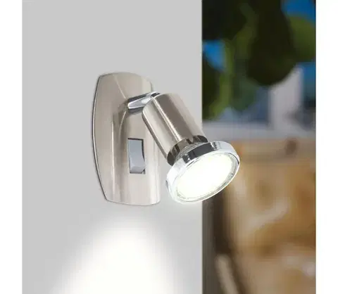 Svietidlá Eglo 902364 - LED svietidlo do zásuvky MINI 1xGU10/2,8W/230V matný chróm 902364