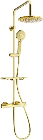 Sprchy a sprchové panely MEXEN/S - KT40 sprchový stĺp s termostatickou batériou zlato 771504093-50