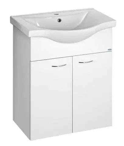Kúpeľňový nábytok AQUALINE - KERAMIA FRESH umývadlová skrinka 60,6x74x34cm, biela 50063A