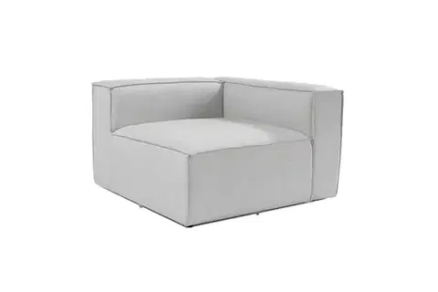 Kreslá Kreslo / Jednomiestna pohovka Fora 1R - Light Grey